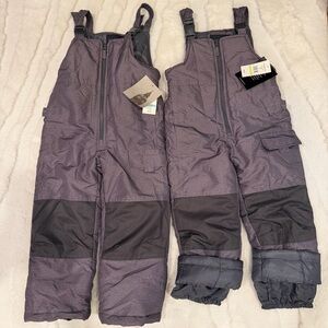 London Fog Gray Snow Bibs